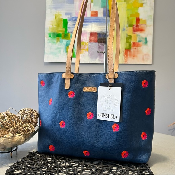 Consuela Pax Leather Floral Easy Tote - Picture 3 of 14